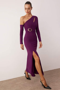 Siyah Cut Out ve Aksesuar Detayl? Orme Maxi Abiye & Mezuniyet Elbisesi TPRAW26AE00012 - Trendyolmilla фото 10