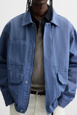 WASHED OVERSHIRT WITH POCKETS - Zara фото 5