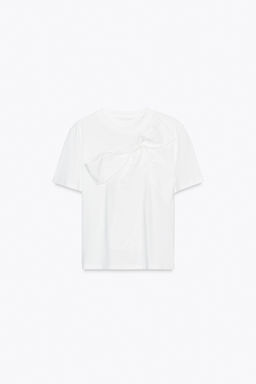 T-SHIRT WITH FRONT BOW - Zara фото 5