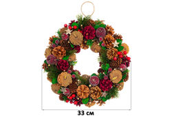 Новогоднее украшение венок 33*33*8 см Тайна Рождества круг - Elan gallery фото 6