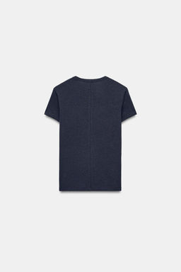 CAMISETA MANGA CORTA ALGOD?N / Marino - Zara фото 6