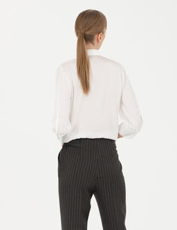 Ekru Comfort Fit Saten G_mlek