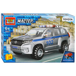 Конструктор Тойота ленд Крузер Прадо. Полиция, 28 дет. (легко собрать)