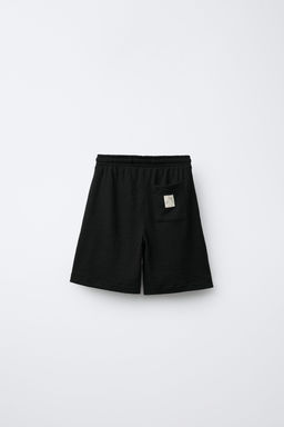 CONJUNTO CAMISA BOWLNG Y BERMUDA TEXTURA ETIQUETA / Negro - Zara фото 5