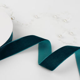 Лента бархатная, 25 мм, 181 м, зелёная №72