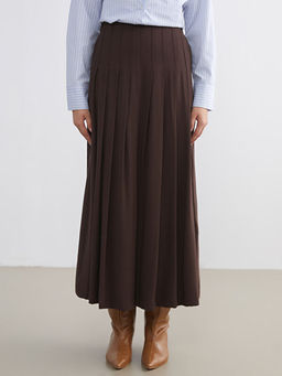 Beli Lastikli Pileli Etek