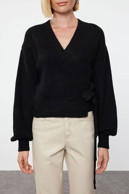 TRENDYOLMILLA Ekru Yumusak Dokulu V Yaka Triko H?rka TWOAW24HI00282  фото 11