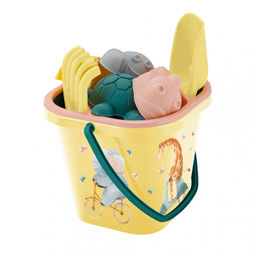 Набор песочный Play with Me Busy Animals (ведерко, сито, совочек, грабельки, 4 формочки) арт. LA1155