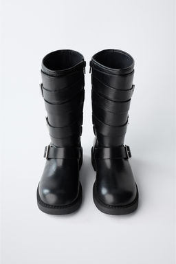 BUCKLED LEATHER BOOTS - Zara фото 5