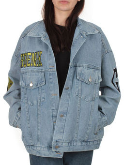 5803 LT. BLUE Куртка джинсовая женская оверсайз - Fashion фото 2