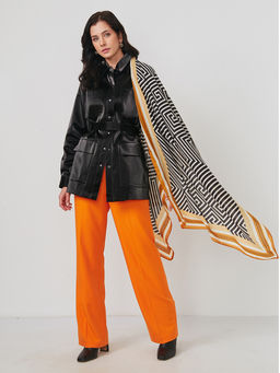 Большой, мягкий, тонкий и очень нежный двусторонний палантин с рисунком - Tantino фото 3