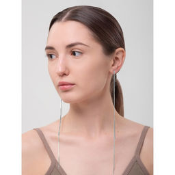 Серьги висячие Макси, цвет серебро, 23 см - Qf фото 6