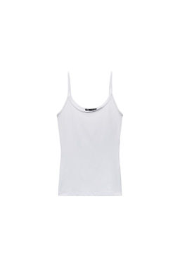 POLYAMIDE TOP WITH THIN STRAPS - Zara фото 11