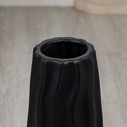 Ваза для цветов напольная «Теренс», h=60 см, керамика, чёрная