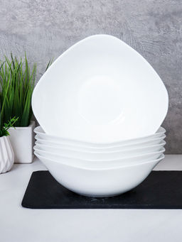 Набор суповых квадратных тарелок 6 штук 550 мл / KWDR65 (white ) /уп 8/ - ГалеонТрейд фото 3