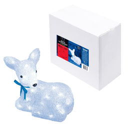 ULD-M2926-040/STA WHITE IP20 LYING FAWN-1 Фигура светодиодная Лежащий оленёнок-1, 32*27см, 40 светодиодов. Белый свет. Провод прозрачный. TM Uniel - Volpe фото 8