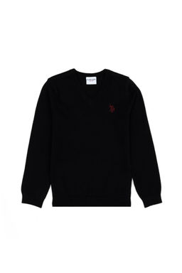 Черный базовый свитер для мальчика