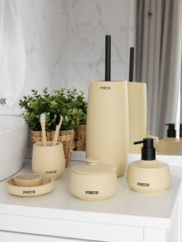 Диспенсер для жидкого мыла 370мл жёлтый полирезина - Denastia фото 6