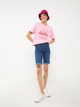 Normal Bel Bermuda Fit Kad?n Jean ?ort