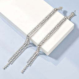 Серьги длинные на гвоздиках арт. 13 1633 (id 259127)