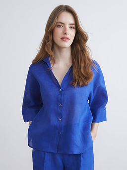 Oversize %100 Keten Kad?n G?mlek