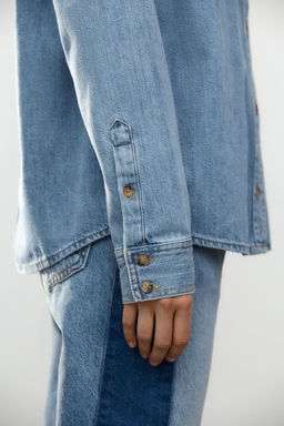 ZW COLLECTION DENIM SHIRT - Zara фото 13