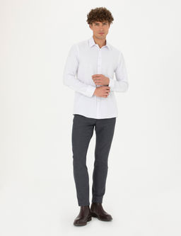 Beyaz Slim Fit Uzun Kollu G_mlek