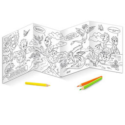 Раскраска длинная Летающие драконы - Буква-ленд фото 2