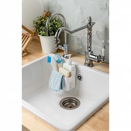 ДЕРЖАТЕЛЬ ПОДВЕСНОЙ НА ПРИСОСАХ HELPER, 127х90х124 ММ (Белый) - Econova фото 2