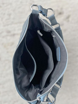 Женская кожаная сумка хобо 8919-9 Блу - Sergio valentini фото 5