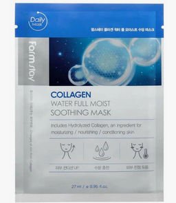 Маска для лица тканевая увлажняющая с коллагеном Collagen Water Full Moist Soothing Mas