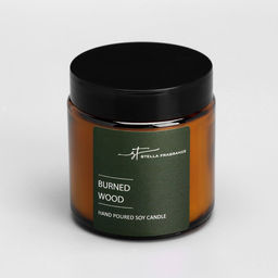 Ароматическая свеча в банке ST Burned Wood, древесные нотки, 90 г