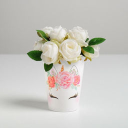 Цена за 10 шт. Стакан для цветов Единорожка, 350 мл