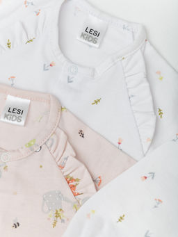 Кофта ясельная для девочки, бел/роз - Lesi kids фото 11