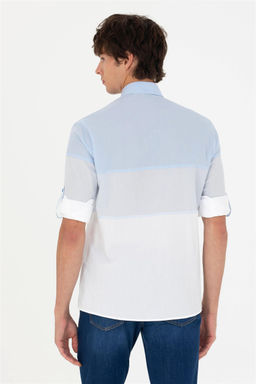 U. S. Polo Assn Мужская синяя рубашка с длинным рукавом - U.s. polo assn фото 5