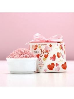 Цена за 2 шт. Соль для ванны I love you, 150 г, аромат фруктового смузи, Чистое счастье