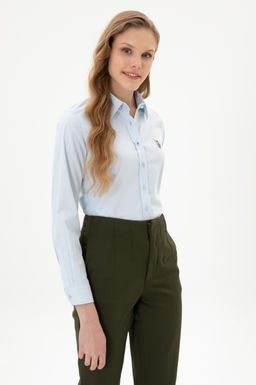 Kad_n A__k Mavi Uzun Kollu Basic G_mlek Sepette S_rpriz _ndirim - U.s. polo assn фото 3