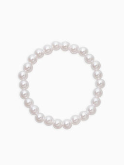 Браслет "Бусины жемчуга" (набор 7 шт), №6,8,10,14, цвет белый