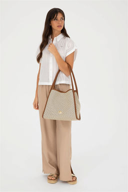 U. S. Polo Assn / Женская бежевая сумка через плечо