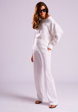 SS-2431 брюки женские белый - Mozart фото 3