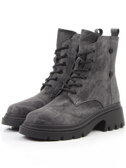 04-WD025-1M DK. GRAY Ботинки зимние женские (натуральная кожа, 100% шерсть)