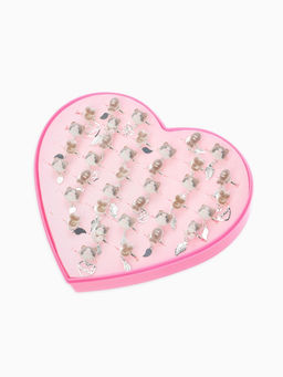 Цена за 36 шт. Кольцо «Выбражулька» котики бархат, МИКС, безразмерное (фас. 36 шт.)