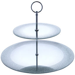 БЛЮДО СЕРВИРОВОЧНОЕ 2-Х ЯРУСНОЕ SILVER MIRROR 19/30 СМ