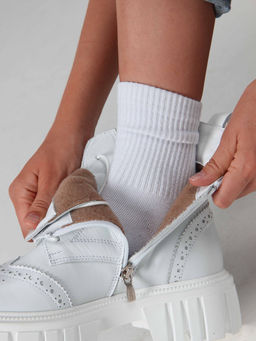 Ботинки 338.21153w. Белый/Байка