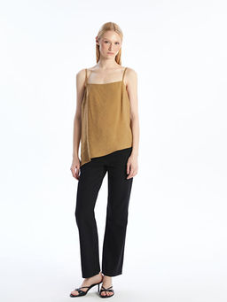 Kare Yaka Ask?l? Modal Kar???ml? Bluz