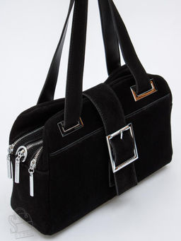 Сумка женская кожаная 0873CF black  Polina&Eiterou