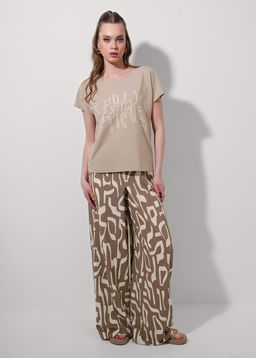 CLE Брюки жен. 256849/172ззн св.коричневый/молочный - Clever wear фото 2