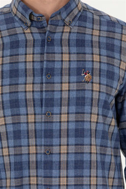 U. S. Polo Assn Мужская синяя рубашка с длинным рукавом - U.s. polo assn фото 14