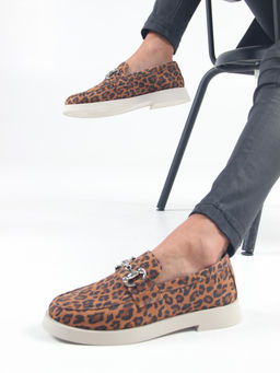 Лоферы туфли 172.1841be.Коричневый леопард