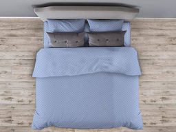 Простыня 1,5 спальная, бязь "Комфорт"(220) (Виши, голубой)